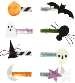 Meri Meri Hårspænder - 8-pak - 4,5 cm - Halloween Icons
