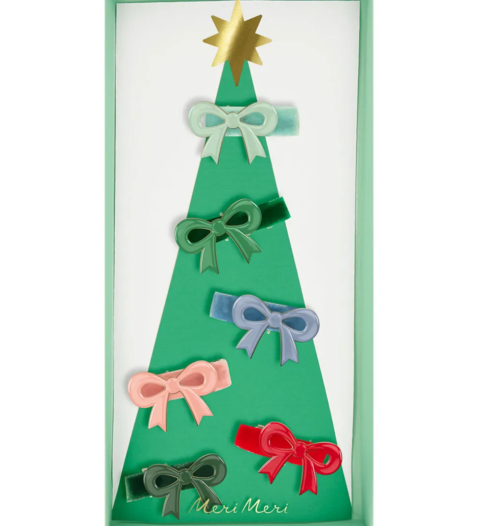 Meri Meri Hårspænder - 6-pak - Emalje - 4 cm - Sløjfer