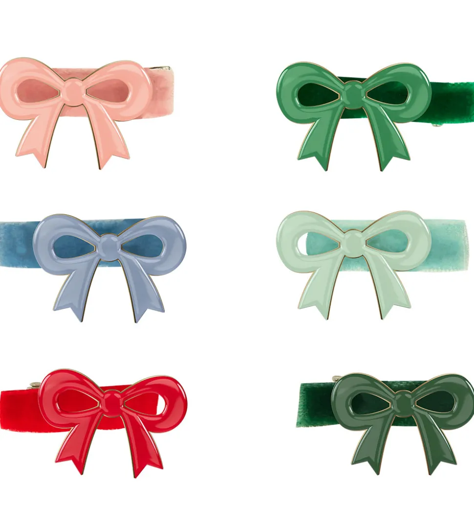 Meri Meri Hårspænder - 6-pak - Emalje - 4 cm - Sløjfer