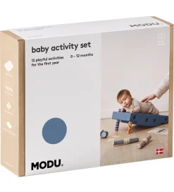 MODU Baby Motoriksæt - 10 Dele - Deep Blue/Sky Blue