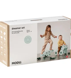 MODU Dreamer Sæt - 34 Dele - 70x40x20 cm - Ocean Mint/Forest Gre