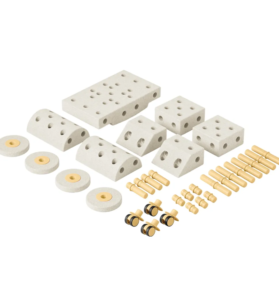 MODU Dreamer Sæt - 34 Dele - 70x40x20 cm - Sand Grey/Honey Yello