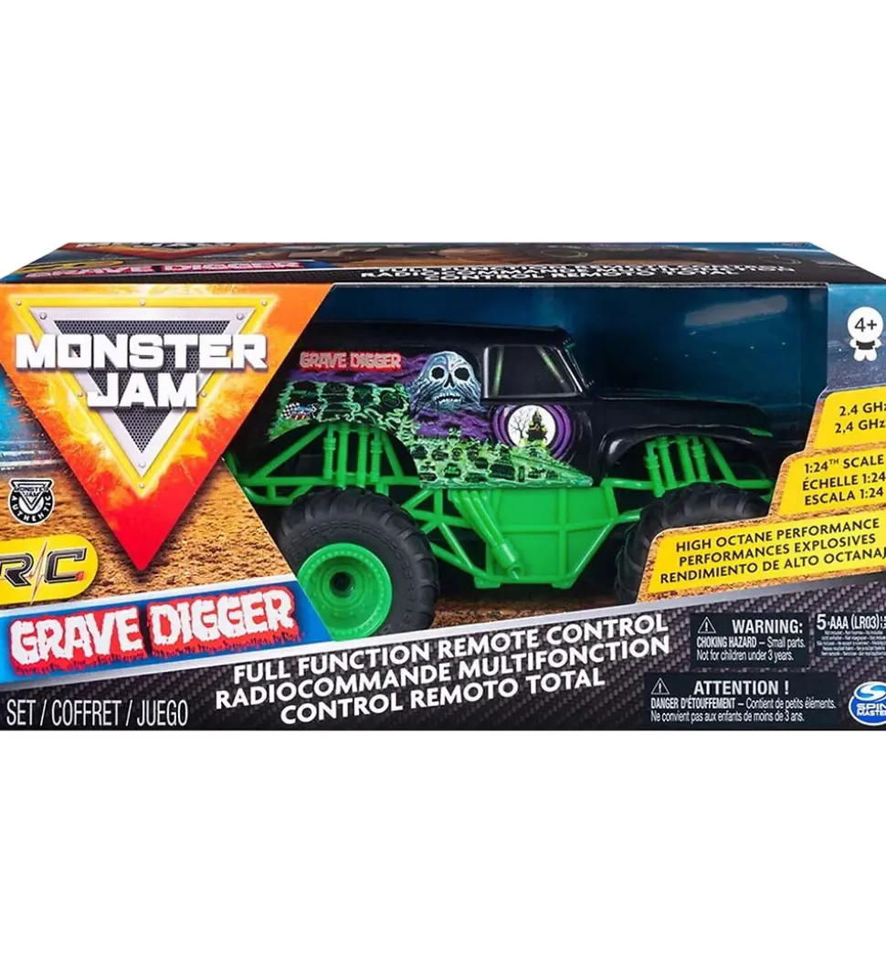 Monster Jam Fjernstyret Truck - 1:24 - Grave Digger