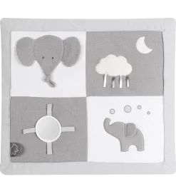 Nattou Aktivitetstæppe Tembo - 75x60 cm - Grå/Hvid