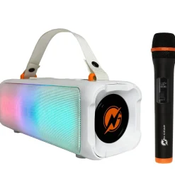 N-GEAR Højtaler m. Mikrofon/Lys - Blazooka 703 - Trådløs - Hvid