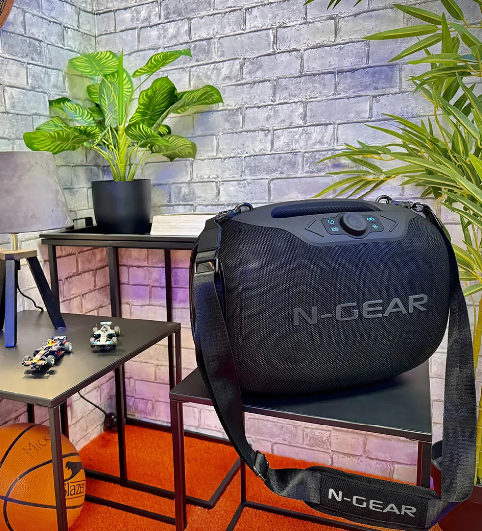 N-GEAR Højtaler med 2 Mikrofoner - Wireless - NRG600 - Sort