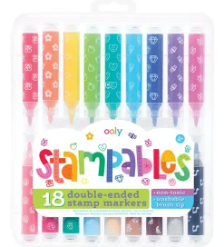 Ooly Dobbeltsidede Tuscher - 18 stk - Stampables