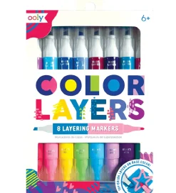 Ooly Dobbeltsidede Tuscher - 8 stk - Color Layers