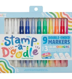 Ooly Dobbeltsidede Tuscher - 9 stk. - Stamp-A-Doodle