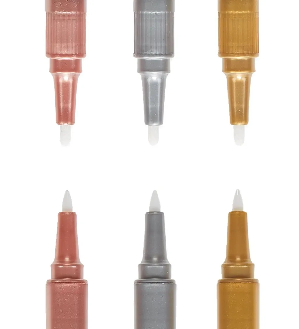 Ooly Dobbeltsidet Tuscher - 3 Stk - Modern Trio Dual Tip Metalli