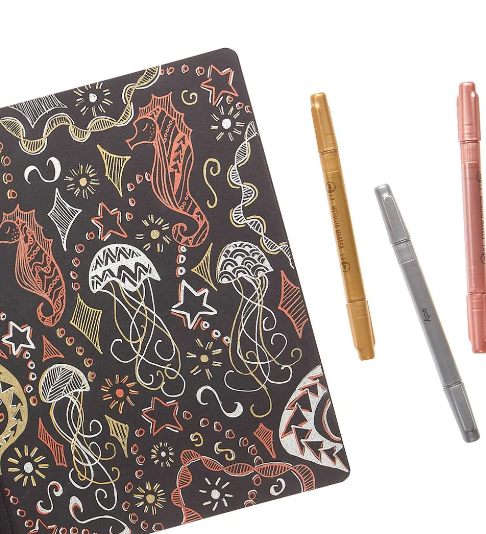 Ooly Dobbeltsidet Tuscher - 3 Stk - Modern Trio Dual Tip Metalli