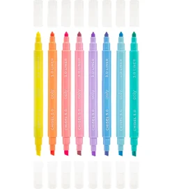 Ooly Dobbeltsidet Tuscher - 8 Stk - Pastel Liners Dual Tip Marke