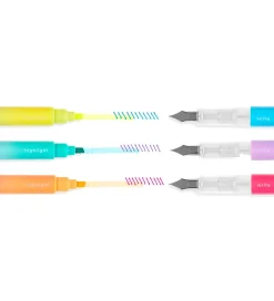 Ooly Dobbeltsidet Tuscher - 3 Stk - 2 In 1 Fountain Pens + Highl