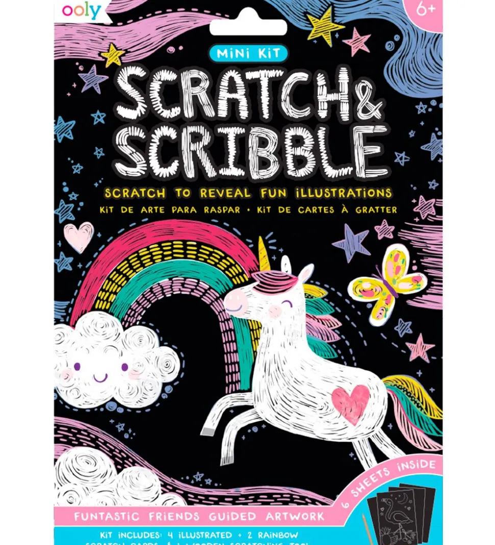 Ooly Scratch and Scribble Mini Sæt - Funtastic Friends