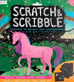 Ooly Scratch and Scribble Sæt - Magical Unicorns
