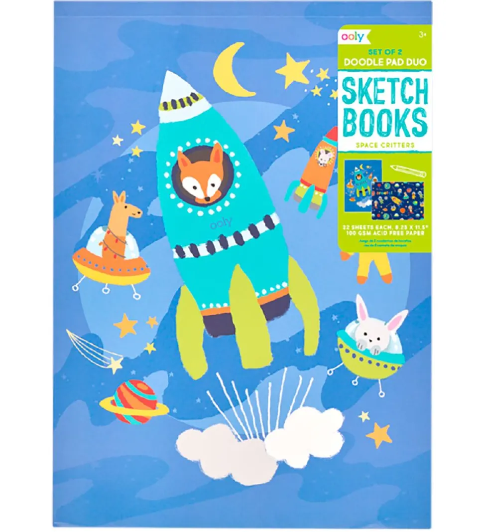 Ooly Skitsebog - Space Critters - 2-Pak