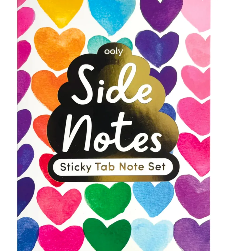 Ooly Sticky Notes Bog - Side Notes - Rainbow Hearts