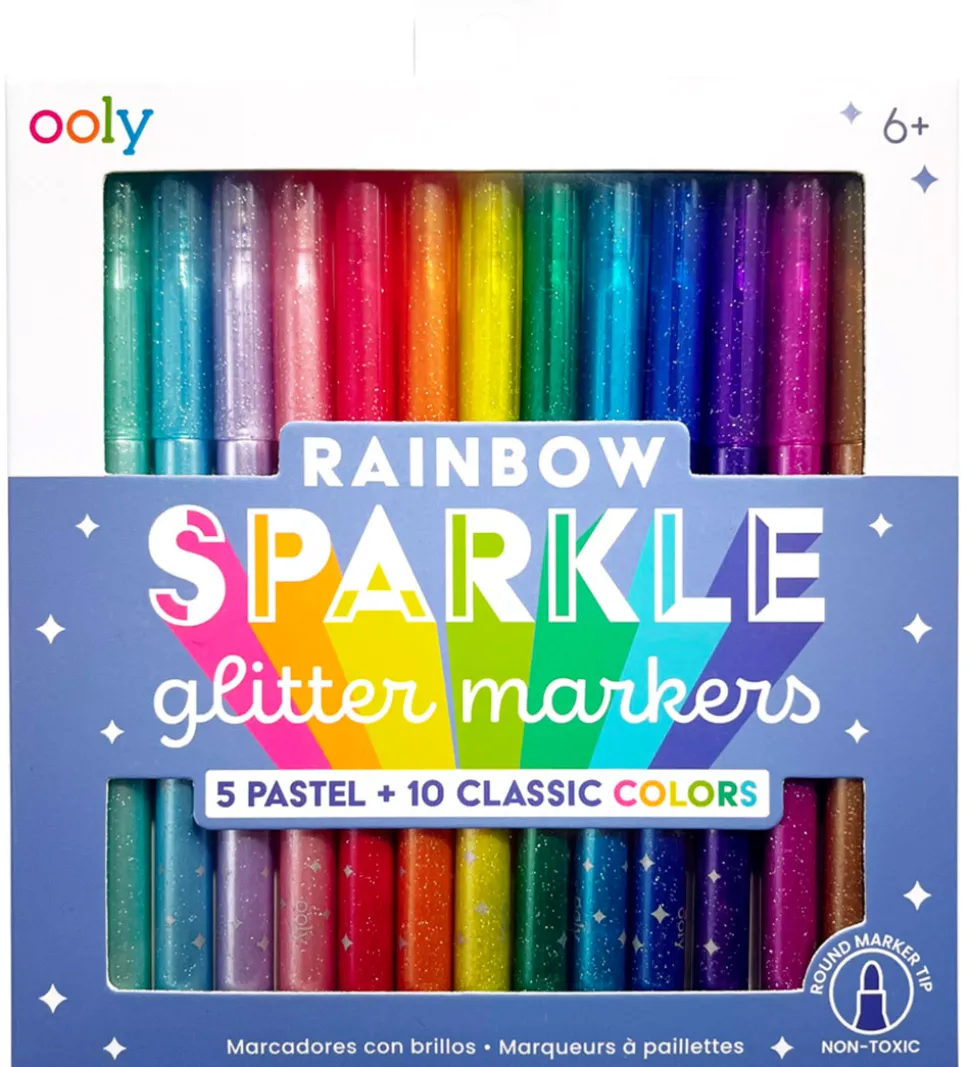 Ooly Tusser - 15-pak - Rainbow Sparkle Glitter