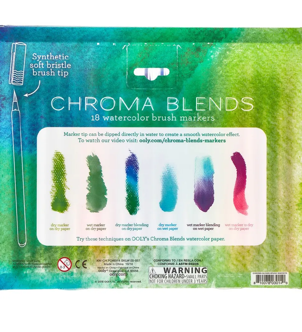 Ooly Vandfarver - Chroma Blends - 18 stk