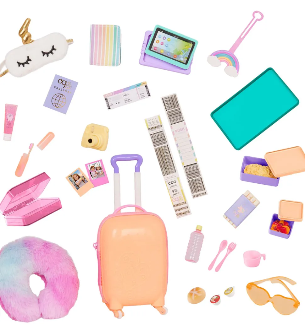 Our Generation Dukketilbehør - Kuffertsæt - Regnbue