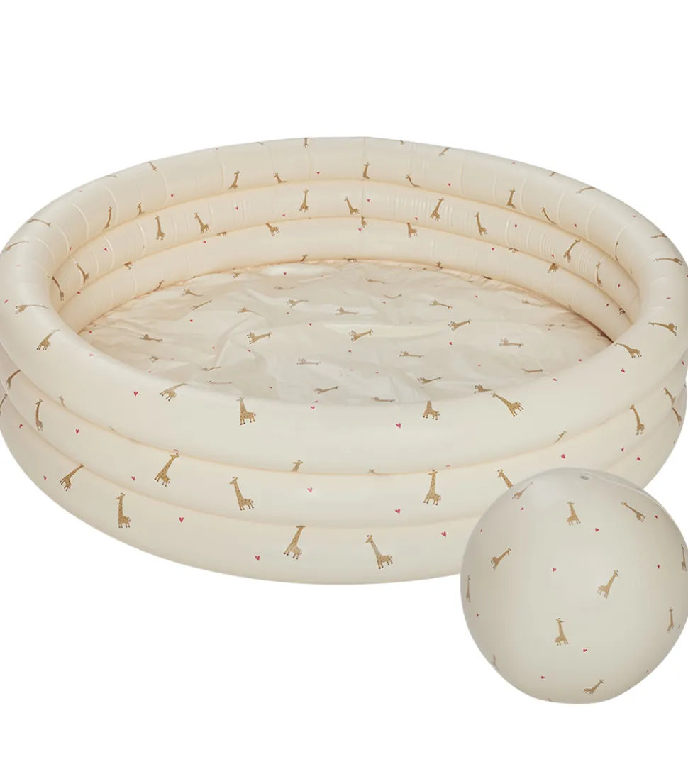 OYOY Badebassin m. Badebold - 120x26 cm - Butter/Giraffe