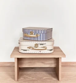 OYOY Kuffertsæt - 2 Stk. - Crocodile & Stripe - Beige