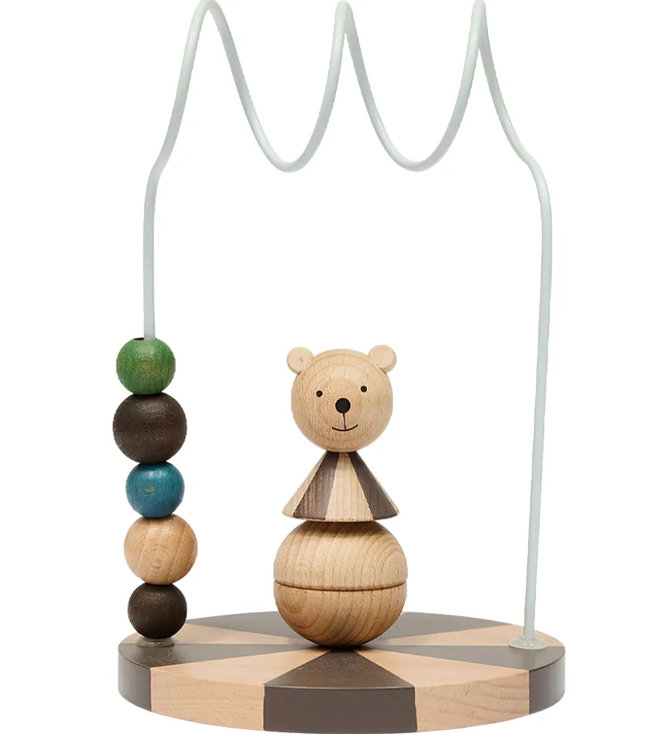 OYOY Kugleramme - Circus Bear - Nature/Dusty Blue