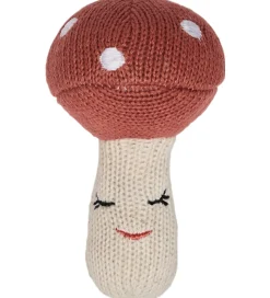 OYOY Rangle - Strik - Mushroom - Offwhite/Rød