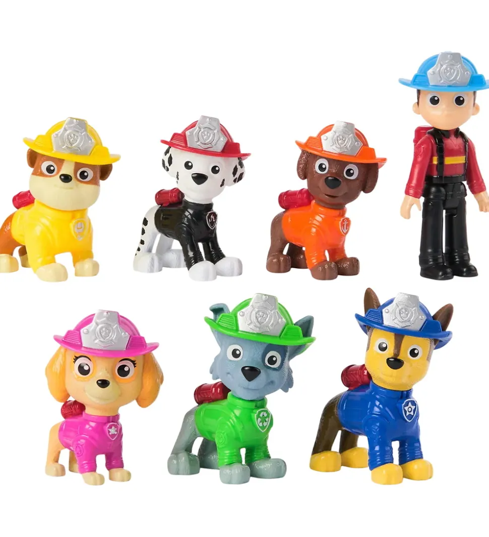 Paw Patrol Legetøjsfigurer - 7 stk. - Fire Rescue Team Pack