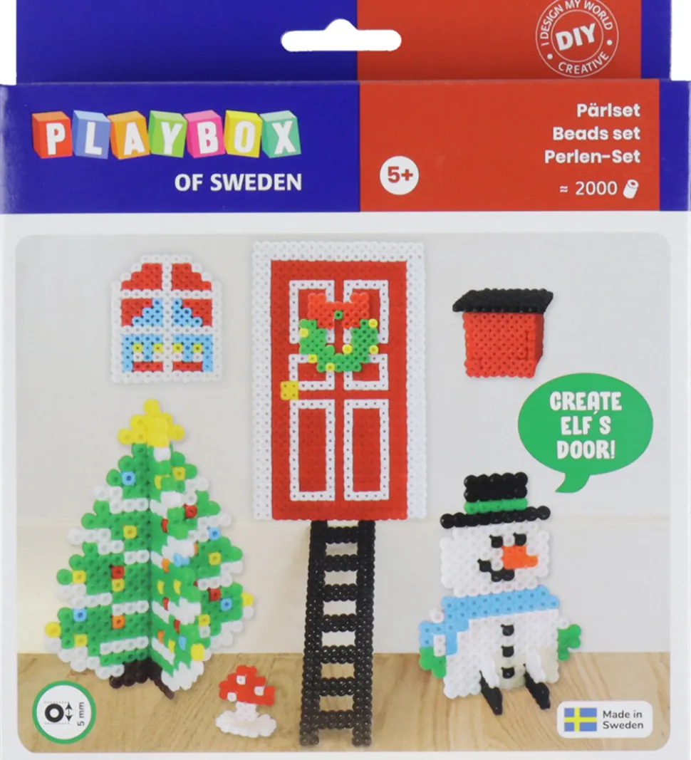 Playbox Perlesæt - 2000 stk. - Snemand m. Dør