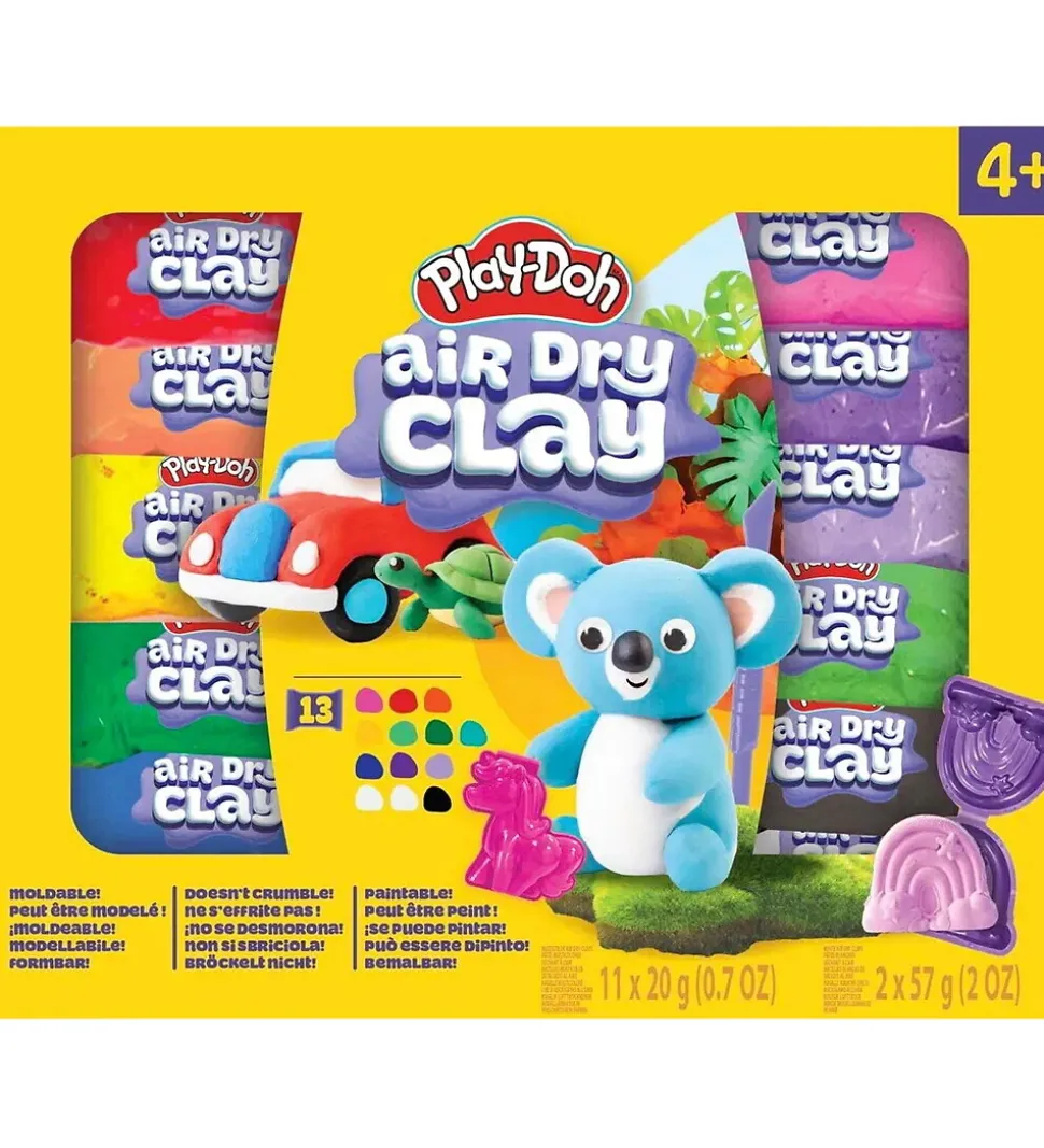 Play-Doh Modellervoks - Air Dry Clay - 13-pak - Variety Kit