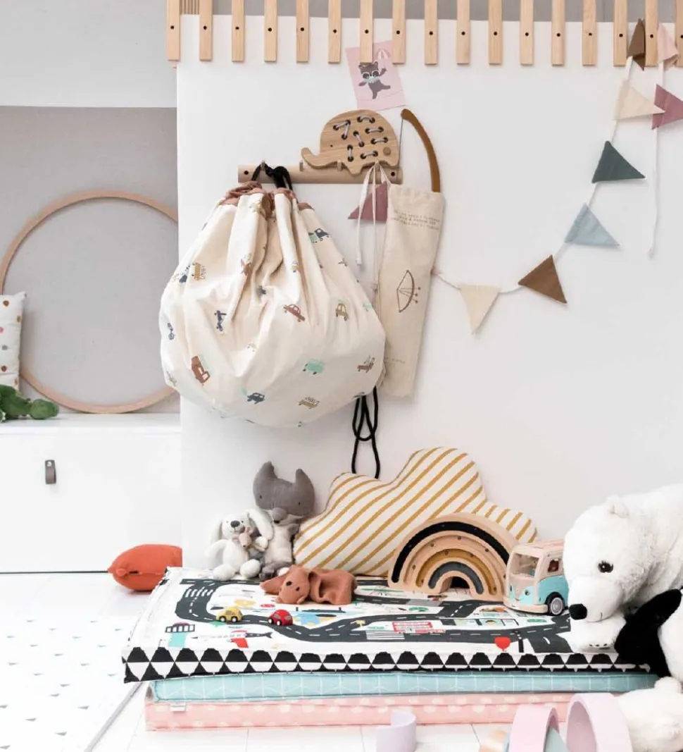 Play&Go Legetøjstæppe - Ø140 - Big Cars