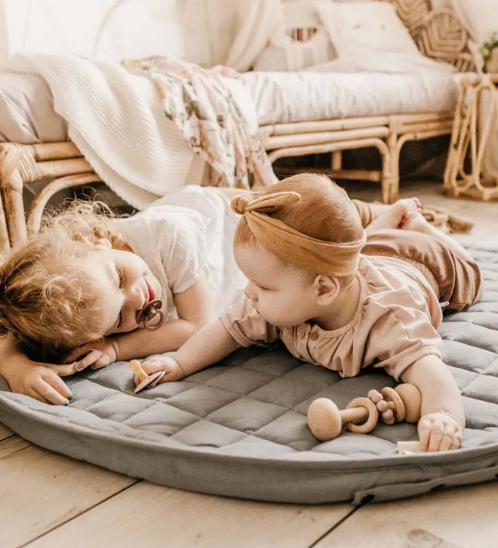 Play&Go Legetøjstæppe - Ø120 - Soft Organic - Meadow Green