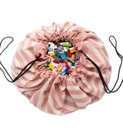 Play&Go Legetøjstæppe - Ø140 - Stripes New Pink