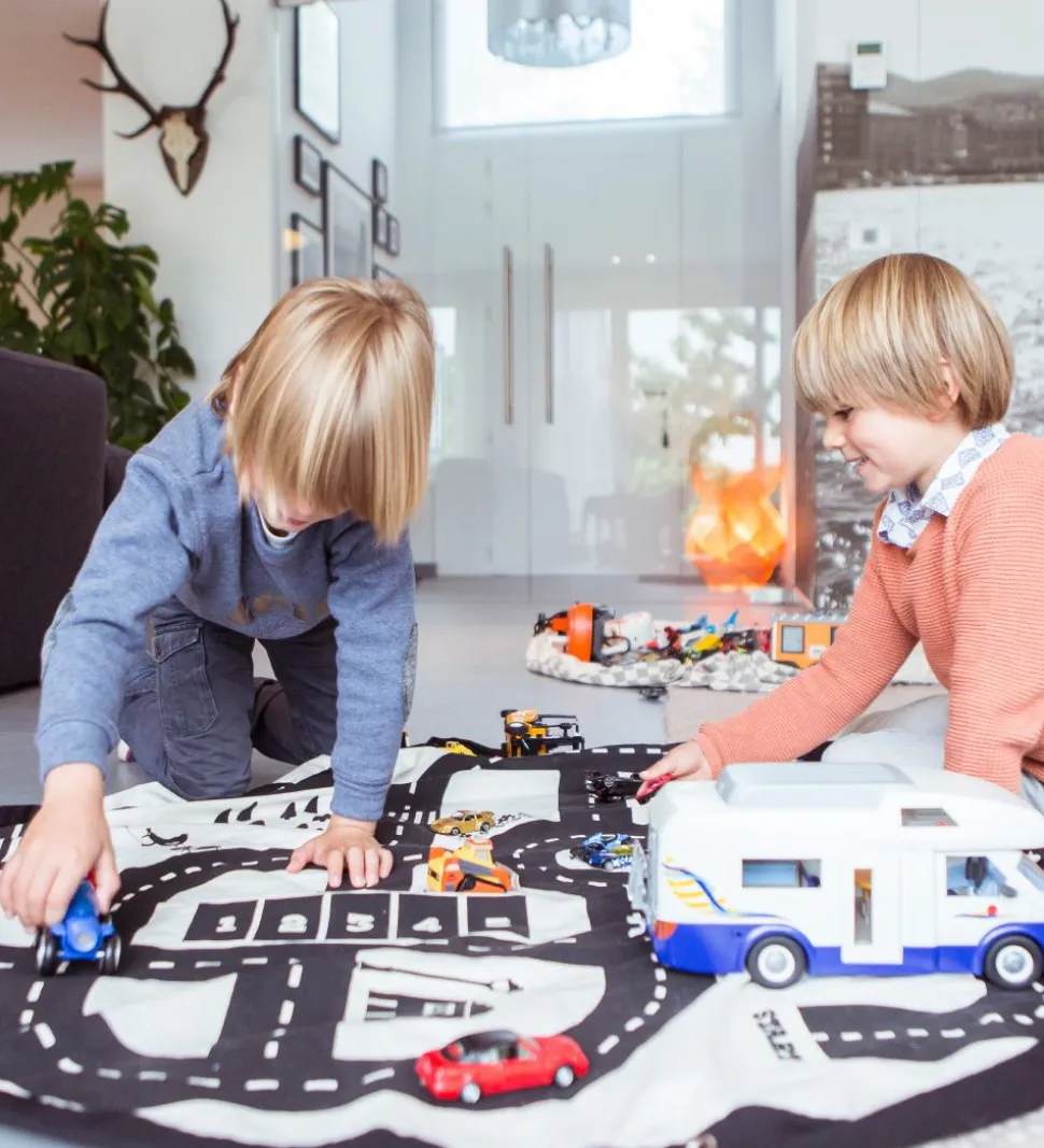 Play&Go Legetøjstæppe - Ø140 cm - Vejbane