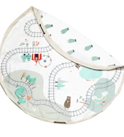 Play&Go Legetøjstæppe - Ø140 cm - Train