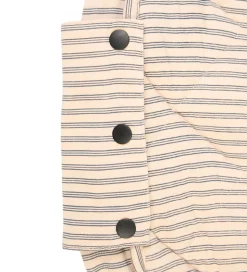 Play&Go Legetøjstæppe - Ø120 cm - Soft Organic - Stripes Blue