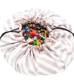 Play&Go Legetøjstæppe - Ø140 cm - Stripes Pink