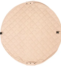 Play&Go Legetøjstæppe - Ø120 cm - Soft Organic - Stripes Brown