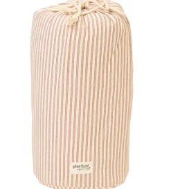 Play&Go Legetøjstæppe - Ø120 cm - Soft Organic - Stripes Brown