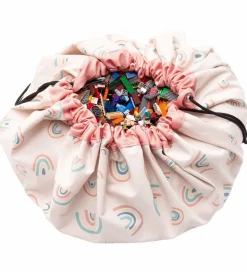 Play&Go Legetøjstæppe - Ø140 cm - Rainbow