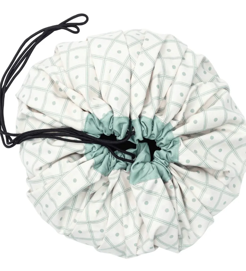 Play&Go Legetøjstæppe - Ø140 cm - Geo Green