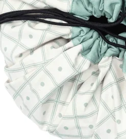 Play&Go Legetøjstæppe - Ø140 cm - Geo Green