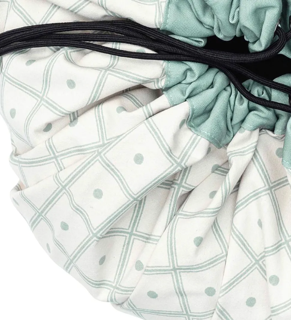 Play&Go Legetøjstæppe - Ø140 cm - Geo Green