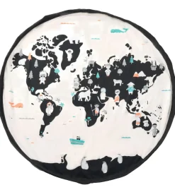 Play&Go Legetøjstæppe - Ø140 cm - Worldmap