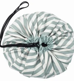 Play&Go Legetøjstæppe - Ø140 cm - Stripes Green