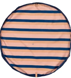 Play&Go Legetøjstæppe - Outdoor - Ø140 - Mokka Stripes