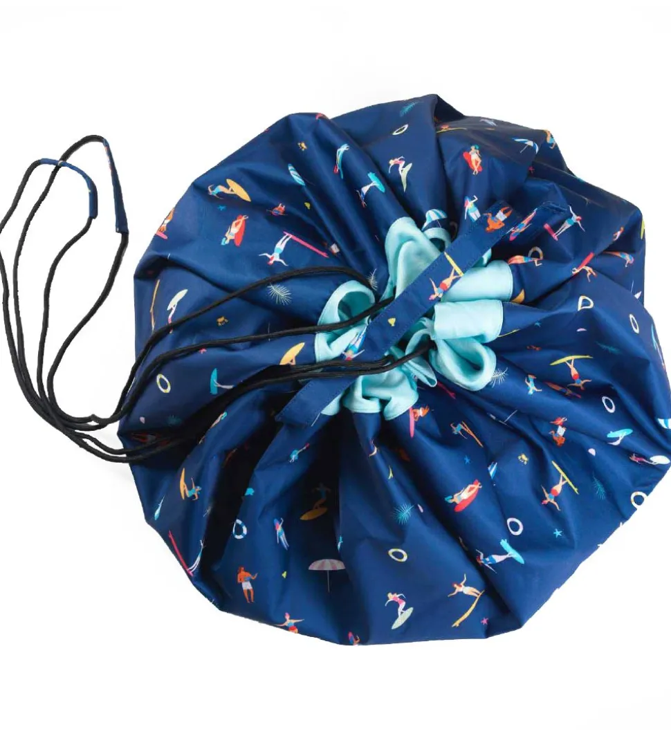 Play&Go Legetøjstæppe - Outdoor - Ø140 cm - Surf