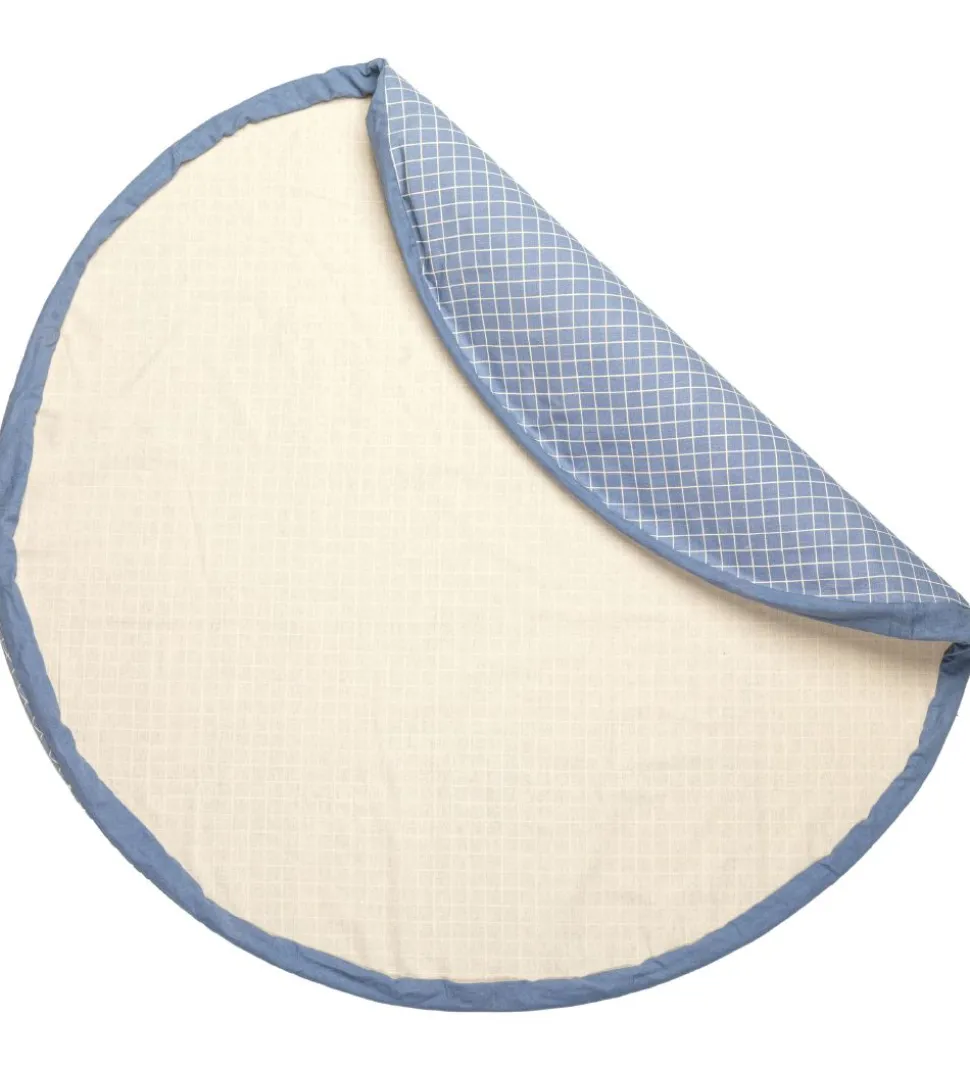 Play&Go Legetæppe - Ø140 - Grid Blue