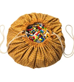 Play&Go Legetæppe - Ø140 - Grid Mustard